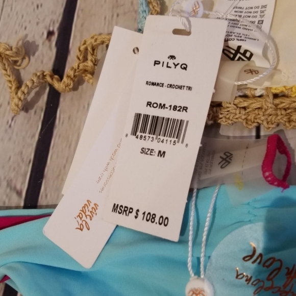 NWT PILYQ Bikini, MED top/LG bottoms, $176.00 - Picture 5 of 6